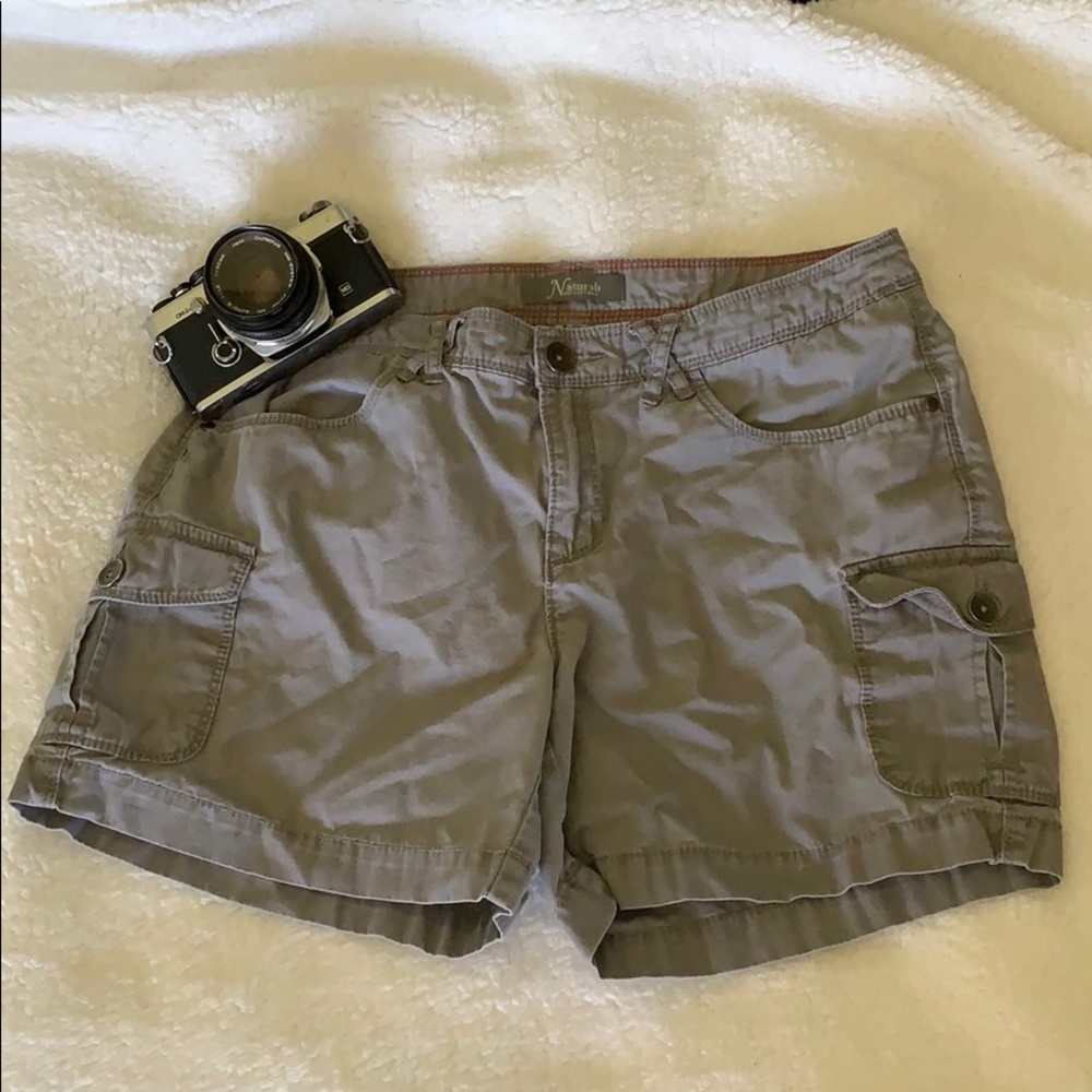 Women’s Gray Cargo Shorts